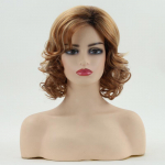 S&uuml;nteetilised hallid blondid lainelised parukad naistele L&uuml;hikesed mammuparukad kohevad lokid Paula parukad Kost&uuml;&uuml;m Igap&auml;evased k&otilde;rge temperatuuriga kiust parukad hele