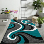 Moodne moodne kohev pehme vaip punane must keerlev valge ala vaip Kaasaegne abstraktne vaip 100x120cm