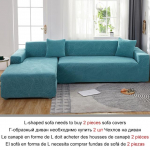 Elastne veniv diivani kate 1/2/3/4 istmega diivanikattega diivanikatted universaalsetele diivanitele Elutoa sektsioon L-kujuline kate Part B-B 195-230cm sinine