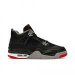 Air Jordan 4 Retro GS Bred Reimagined Laste tossud Must Tulepunane Tsementhall FQ8213-006 37.5