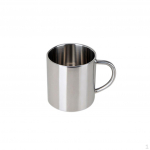 Roostevabast metallist tassikruus lastele joogiks, Perfect matkamiseks Camping Silver, 220 ml