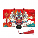 Punane &uuml;mbrik Hiina 2024 draakoniaasta punane kott armas multikas disain punane tasku 6 pesaga uue aasta jaoks