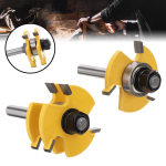 2 tk uue keele ja soonega ruuteri otsaku komplekt 8 mm varrega T-t&uuml;&uuml;pi 3-hambaline kasulik l&otilde;ikur