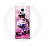 &Uuml;mbris Samsung Galaxy A8 2018 vormel 1 Sergio P&eacute;rez F1 Driver Pink jaoks