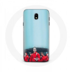 &Uuml;mbris Samsung Galaxy J5 2017 La casa de papel Berlin Rio ja Tokyo sinise taustaga