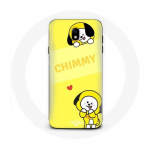 &Uuml;mbris Samsung Galaxy S5 BTS Bangtan BT21 Chimmy Jimin kollase taustaga
