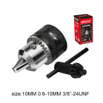 WISEUP 3/8 ;-24UNF 0,6&ndash;10 mm v&otilde;tmeta metallist puuripadrun, padruniv&otilde;tmega, teisendada l&ouml;&ouml;kvasara ja mutriv&otilde;ti elektritrelliks 0.6-10mm must