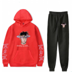 R&auml;ppar Juice Wrld Print S&uuml;gis/talv meeste/naiste puuvillane dressi&uuml;likond vabaaja kapuuts + p&uuml;ksid 2tk Komplektid T&auml;navar&otilde;ivad Unisex r&otilde;ivad XL