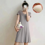 WTEMPO Modal &Ouml;&ouml;s&auml;rk rinnahoidjaga Naiste l&uuml;hikeste varrukatega suvine &otilde;huke lahtine suures suuruses pidžaamad Solid vabaaja koduriided M beež