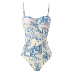 1 tk/2 tk naiste tr&uuml;kkimine Monokini pitsiga seelik Sling Bandeau &uuml;hes t&uuml;kis kuumaveeallika ujumistrikoo rannas, kattega k&otilde;ht 2XL