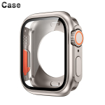 Nailonrihm + &uuml;mbris Apple Watchi &uuml;mbrisele 44mm 45mm 41mm 40mm karastatud klaasist kate iWatchi seeria jaoks 8 7 SE 6 5 3 45mm