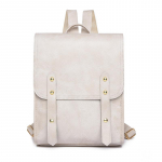 Vintage naiste nahast seljakott, reisiseljakott beež