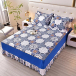 Paksendav puuvillane voodiseelik, kolm t&uuml;kki pitsist voodilina voodikate Four Seasons universaalne Queen-suurusega voodilina 3 Pcs 150x200cm