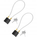 QWORK mootorratta kiivri lukk, 2 komplekti v&otilde;tmega sarnane v&otilde;tmega lukk ja kaabel universaalne mootorratta kiivri pagasi ohutus