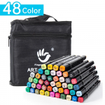 168 v&auml;rvi markerid Kahe pintsliga pliiatsid Marker Kahe otsaga &uuml;mmargune + peitliotsad Eskiis Kunstjoonis 48 colors mitmev&auml;rviline