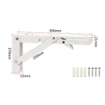 2tk Kolmnurkne kokkuklapitav nurgaklamber Tugeva toega reguleeritav seinariiulid Kinnitatud pingilauariiulid Koduriistvara kruvidega 2pcs-20inch
