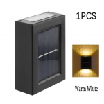 P&auml;ikeseenergia seinalamp v&auml;listingimustes veekindel &uuml;les ja alla helendav valgustus aiakaunistus p&auml;ikesevalgustid trepid tara p&auml;ikesevalguslamp 1 PCS soe valge v&auml;rv