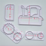 4 tk Traktorid Fondant kook k&uuml;psise saia kaunistamine kolb l&otilde;ikur vorm isetegemise t&ouml;&ouml;riistad valge