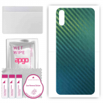 apgo Protective Skin Sticker for the back compatible with LG W11, Wrap Film, Foil, Vinyl - Pattern Carbon Chameleon CAKA1