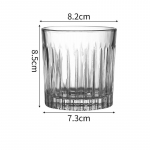 Triibuline lihtne l&auml;bipaistev kristallklaas viskiklaas mahlaklaas veeklaas