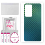 apgo Protective Skin Sticker for the back compatible with Poco F5 Pro, Wrap Film, Foil, Vinyl - Pattern Carbon Chameleon CAKA1