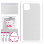 apgo Protective Skin Sticker for the back compatible with Huawei Y5p, Wrap Film, Foil, Vinyl - Pattern Transparent Carbon