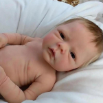 46 cm Reborn Baby Doll Elutruu pehme puudutusega Kaisutav vasts&uuml;ndinud beebinukk 3D nahka patsutav Reborn Baby Dolls M&auml;nguasjad Boy gray