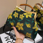 Vintage Designer naiste ketid &otilde;lakotid Clutch Crossbody kotid Pulmalukk Shell Clip Designer lilla kollase lillega k&auml;ekotid kollane