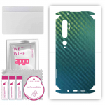 apgo Protective Skin Sticker for the back+sides compatible with Xiaomi Mi Note 10 Pro, Full Wrap Film, Foil, Vinyl - Pattern Carbon Chameleon CAKA1