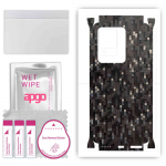 apgo Protective Skin Sticker for the back+sides compatible with Vivo V25 Pro 5G, Full Wrap Film, Foil, Vinyl - Pattern Carbon Black Pixel