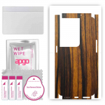 apgo Protective Skin Sticker for the back+sides compatible with Oppo Reno8 Pro+, Full Wrap Film, Foil, Vinyl - Pattern Tigerwood