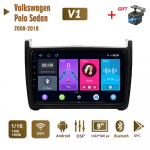 2 Din Androidi autoraadio multimeediumivideopleier Volkswagen Polo Sedaanile 2008-2018 Navigatsiooni-GPS WIFI peakomplekt 1+16GB 1+16GB