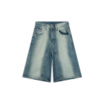 Vintage sinine gradient teksap&uuml;ksid naiste k&otilde;rge k&otilde;rgusega laia s&auml;&auml;rega vabaaja p&uuml;ksid kottis Jortsid unisex p&uuml;ksid Y2k t&auml;navar&otilde;ivad 4XL sinine