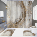 4 tk Marble seeria du&scaron;ikardinate komplektid vannitoa jaoks libisemiskindlad vannitoavaibad kaas WC kate vannimatt 4pcs