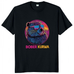 Bober Kurwa Bobr T-s&auml;rk Retro Funny Meme Trend Y2k Graafiline T-s&auml;rk Pehme Unisex 100% puuvillane T-s&auml;rk L