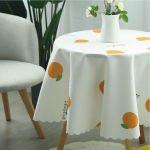 Puuvillane lina V&auml;ike v&auml;rske laudlina Kodumajapidamises Minimalistlik &uuml;mmargune laudlina Restoran V&auml;ike &uuml;marlaud Kangast lauamatt Diameter 90cm