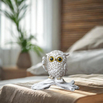 Elegantne &ouml;&ouml;kulli kujuke kodukaunistusega skulptuur lauale v&otilde;i riiulile 8x3.5x8.5cm_1 owl standing