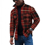 Meeste moetrend igap&auml;evane vabaaja tr&uuml;kitud pikkade varrukatega n&ouml;&ouml;biga sulejope L pruun