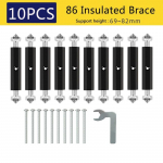 20 tk seinal&uuml;liti pistikupesa kasseti parandaja Reguleeritavad kassetikruvid tugivarras koos mutriv&otilde;tmega elektritarvikud 86 insulated 10pcs