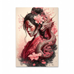 Jaapani Geisha l&otilde;uendimaalid Abstraktsed figuurplakatid ja tr&uuml;kised Seinakunstipildid elutoa kodukaunistamiseks 21x30cm No Framed