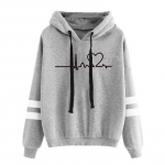 Naiste s&uuml;gis-talvine lahtine tr&uuml;kiga kapuutsiga pusa naistele, pikkade varrukatega, &uuml;lem&otilde;&otilde;duline, vabaaja pullover, kapuutsiga pealsed XXXL roosa