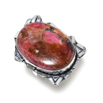 Rhodonite Gemstone Handmade 925 Sterling Silver Gift Jewelry Ring Size 7 a2c33