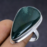 Indian Moss Agate Gemstone 925 Sterling Silver gift Jewelry Ring Size 9 E1j78