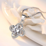 Stiilne Ripats Naiste Kaelakee H&otilde;bedased Aksessuaarid Leht Rohi Igavene Lill Kaelakee Ripats