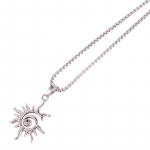 Creative Sun Flame Ripats Kaelakee Punk Hip Hop Retro Hipster Meeste &Otilde;&otilde;restatud Titaanist Terasest Kaelakee Ehted