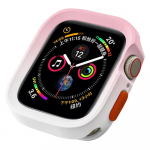 TPU kaitsevad Apple Watchi &uuml;mbrised Apple Watch Ultra 2 &uuml;mbrisele 49mm 45mm 41mm 44mm 40mm 38mm kaitseraami kest IWatch Series 9 8 7 6 5 4 SE jaoks 44MM 45MM - Apple 4 - 9 valge/roosa