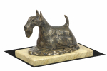 Scottish terrier, Aberdeen Terrier, Scottie, Aberdeenie - dog figurine, dog silhouette figurine, trophy for Art-Dog dog show exhibition