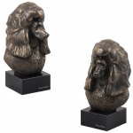 Poodle - Dog statue, bust on stone base, sculpture, trophy for dog show by Art-Dog brand