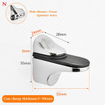 Sulamist reguleeritav klaasist riiulihoidik Klaasklambrid riiuli tugiklambri hoidik N