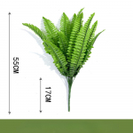 Kunstlik kunstlik roheline taim 18 peaga p&auml;rsia s&otilde;najala leht taim Sein isetehtud veetaime tarvikud kaunistus 18 head Bose (55cm)